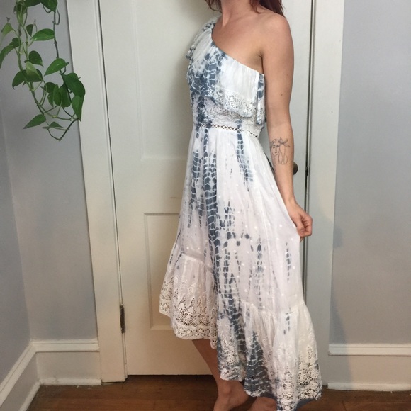 NWT Love Shack Fancy One Shoulder Pamela Dress - Picture 6 of 8